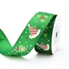 Jewelry Pouches 25mm 10yards Printed Christmas Ribbon Xmas Design Polyester Bandage For Gift Wrapping Apparel Sewing Decoration