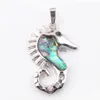 Pendentif Colliers Naturel Colourf Nouvelle-Zélande Abalone Shell Collier De Perles Hippocampe Perles Femmes Charmes Reiki Bijoux N3649 Drop D Dhu32