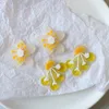 Decoratieve bloemen 10 pc's perenbloem acryl patch oorbellen accessoires diy mobiele telefoon shell haarspeld materiaal