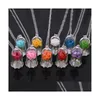 Hangende kettingen Handgemaakte DIY Mode glazen fles droge bloem rozen ketting gsfn326 met kettingmix order drop levering sieraden penda dhlm1