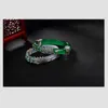 Bangle Uglylesslesless Real 925 Bracles en argent sterling pour femmes thaïlandais animaux chalcédoine de paon bracelet jade