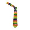 Bow Binds verkaufen Weihnachtskrawatte Herren Mode Damen Schneemann Santa Claus Print 8 cm Polyester Krawatte für Mann professionelles Muster Cravat Cravat