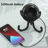 Nieuwe Xiaomi Portable Stroller Fan 5200mAh Batterij Powered USB Oplaadbare handheld Fan Mini Ventilator Silent Table Outdoor Cooler