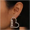 Stud Earrings Try Cute Pearl Heart For Women Elegant Simple Micro Inlaid Zircon Love Earring Jewelry Gift Drop Delivery Dhgarden Dhjm8