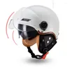 Motorradhelme Offroad-Helm Sicherheit Roller Motor Modulierbar Casco De Seguridad Halboffenes Gesicht Retro