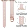 Bracelet en cuir véritable mince avec boucle en métal pour Apple Watch 8 Ultra 7 6 5 4 3 Series Bracelets Ceinture Iwatch Band 44mm 49mm 42mm 40mm 38mm Bracelets Accessoires