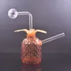 Günstigste Ananas Handraucher Wasserpfeife Bubbler Mini Glas Ölbrenner Bong Recyler Dab Rig Wachsöl Rigash Catcher Shisha mit Downstem Ölbrennerpfeife