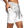 Heren shorts heren shorts fitness broek stretch zomer gym training korte mode multi pocket snel drogen ademende camouflage pant plus grote maat m-5xl l230518