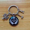 DIY advokat KeyChain Justice Scale 26 Brev Nyckelring Judge Justice Hammer Keychain Law Student Gift Law Justice Logo Keychain
