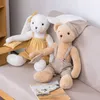 Plyschdockor långa öron långa benen kanin baby tillåt leksak plysch pule pajama party klänning brun nallebjörn plysch djur cuddlytoy xmas present 230523