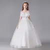 Girl's Dresses Flower Formal Evening Party Elegant Youth Tulle Layer Princess Big Girl Deluxe Birthday Dress G220523