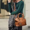 Borse da sera 2023 Femme Borsa a mano di lusso vintage Borsa a tracolla in pelle morbida Designer Donna Casual Tote Travel Ladies Hand