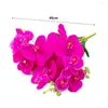 Dekorativa blommor 1pcs15 huvuden 45 cm konstgjorda blommor phalaenopsis latex kisel äkta beröring stor orkidé orkidé bröllop simulering hantverk