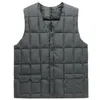 Gilet da uomo Gilet imbottito in cotone per uomo Inverno spesso caldo Streetwear Parka Giacca senza maniche Bottone casual Gilet da viaggio maschile Gilet Xl-6xl