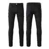 Designer Clothing Amires Jeans Denim Pants Amies Black Jeans Are Minimalist Casual Fashionable Young Mens Elastic Small Leg Pants Are Pleated Tied with American Sty