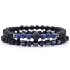 Strand 2 Row Pave Ball Bracelets Black Cubic Zirconia Inspired Jewelry Balls Spacers Mixed With Different Stone Bracelet