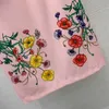 Urban Sexy Dresses designer Early Spring New Fashionable Flower Print Front Heavy Duty Diamond Studded Beads A-line Round Neck Short Sleeve Dress 46M7