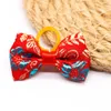 Dog Apparel 30pcs Hair Bows Red Style Pet Chinese Decor Rubber Band Puppy Girls Headwear For Dogs Accessories