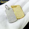 Pass testeur de diamants moissanite pendentif 925 collier en argent pendentif hip hop glacé bijoux étiquette de chien pendentif