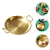 Servis uppsättningar Amfora Snack Plate Sea Holder Round Tray Pizza Appetizer Rostfritt stål som serverar barncamping Griddle