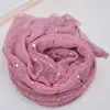 Women Hijabs Islamic Ladies Sequins Chiffon Long Shawl Head Scarf Female Full Cover Wrap Hijab Plain Muslim Fashion Headscarf