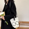 الأكياس المسائية VC Simple Cartoon Style Women Bucket Bag Passion Women's Canvas Counter Crossbody Cute Plates وحقائب اليد