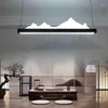 Pendant Lamps Modern Dining Room Dimmable Led Lights Snow Hills Design Lamp Cable Hanging Lustre Luminarias