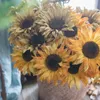 Vases Artificial Sunflower Flower Silk Multicolor Yellow Blue White And Red