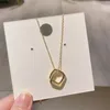 Catene Le Palais Collana girocollo in oro reale 14k vintage per donna Accessori di gioielli per abiti da temperamento di lusso con luce di cristallo all'ingrosso