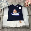 Vestido infantil de luxo roupas infantis roupas de verão para bebês 2 peças camiseta sem mangas estampada animal e shorts elásticos na cintura #Produto múltiplo