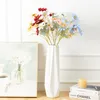 Fleurs décoratives 6 Tête Petit Chrysanthème Faux Bouquet En Plastique Soie Fleur Artificielle Pour La Maison De Mariage Décoration Blanc Jaune Faux