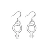 Charm Womens Sterling Sier Sier Circle Cross Pendientes GSSE952 Fashion 925 Pen Arete Joya Drop entrega Dhcu8