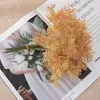 Fleurs décoratives 12Pcs Simulation Fleur Réaliste Décoration Artificielle Plante Verte Misty Rime