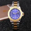 Klassieke unisex horloge roestvrijstalen staalriem fashion trendy duikwacht keramische ring kwarts horloge, mode casual heren aaa horloge