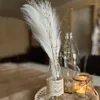 Dekorativa blommor 45 cm konstgjorda pampas gräs vit falsk växt bröllop hem juldekor vardagsrum sovrum bord ordna po prop