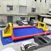 Dubbele kleuren opgeblazen bed geel rood opblaasbaar voetbalveld sport zachte activiteiten winddichte coole beweegbare schoonheid elastische elastische grote inflat bouncers mooie ba41 f23