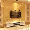 Duvar Kağıtları Gri Altın 3d Şam Desteklenmiş Duvar Kağıdı Victoria Lüks Loquat Yaprak Duvar Kağıdı Oturma Odası Yatak Odası Kaplamalar Dekor