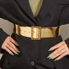 Andra tillbehör högkvalitativa damer mode guldklänning skjorta kostym dekorativa stift spänne bälten för kvinnor designer midjebälte 230523