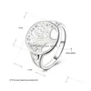 Band Rings Womens Sterling Sier Plated Hollow Tree Of Life Ring Gssr892 Fashion 925 Plate Drop Delivery Jewelry Dhwve