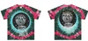 Camisetas masculinas tie letra tingida letra impressa mangas curtas camisetas redonda de pescoço verão high street shirt casual de tamanho grande de grande porte