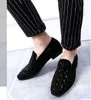 Männer Echtes Leder Loafer Freizeitschuhe Mode Herren Strass Fahren Schuhe Mann Wohnungen Kleid Hochzeit Schuhe