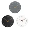 Wall Clocks Density Board Wall-mounted Clock Round Decorative Replacement Hanging Analog Home Bedroom Living Room