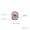 الذهب الفضي CZ BLING GRILLZ وضع MICRO CZ RED HEART SETTAN