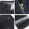 Herren Jeans Herren Schwarz Sommer 117CM Extra lang Große Männer Gerade Dünne Gestreckte Hohe Taille Männliche Denim-Hosen Plus Größe 42 44 Groß