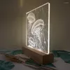 Tafellampen 3d kleine lamp ornamenten nacht acryl bedkast lichten kamer decor indoor verlichting abajur para quarto