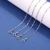 Halsband äkta 999 Pure Silver Neck Chain Halsband för kvinnor Girl Eesthetic Link Chain Luxury DIY smycken Tillbehör för gåvor