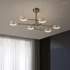 Kroonluchters moderne led kroonluchter luxe alle koperen eetkamer decoratie verlichtingsarmaturen woonslaapkamer thuis decor indoor verlichting