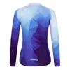 2022 Jersey de ciclismo Bike Mountain Road Mtb Top Long Seve Bicyc Shirt Fa Lady Clothing Spring Autumn Purp Blue AA230524