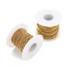 Collane xinyao 10yard/rotolo 1,5 mm 2 mm 2 mm mm 3 mm per perle in acciaio inossidabile per perle a sfera di catena in oro color golfide a catena bulk di gioielli fai -da -te che producono F7355