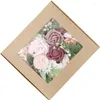 Flores decorativas 2023 Caixa de casamento Conjunto de estilo europeu Bride Holding Diy Bouquet Table Centerpieces Arranjos de flores